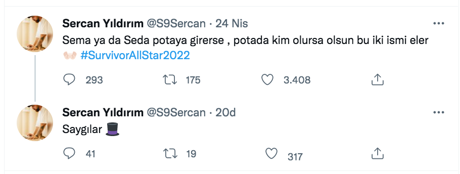 sercan yildirim seda ocak ile kehanetini tekrar paylasti